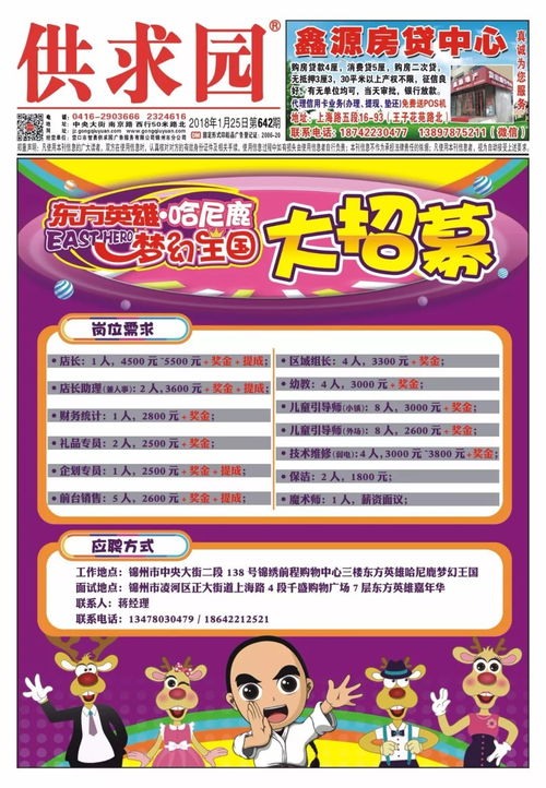 錦州供求園1月25日642期更新